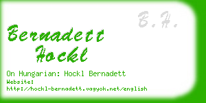 bernadett hockl business card